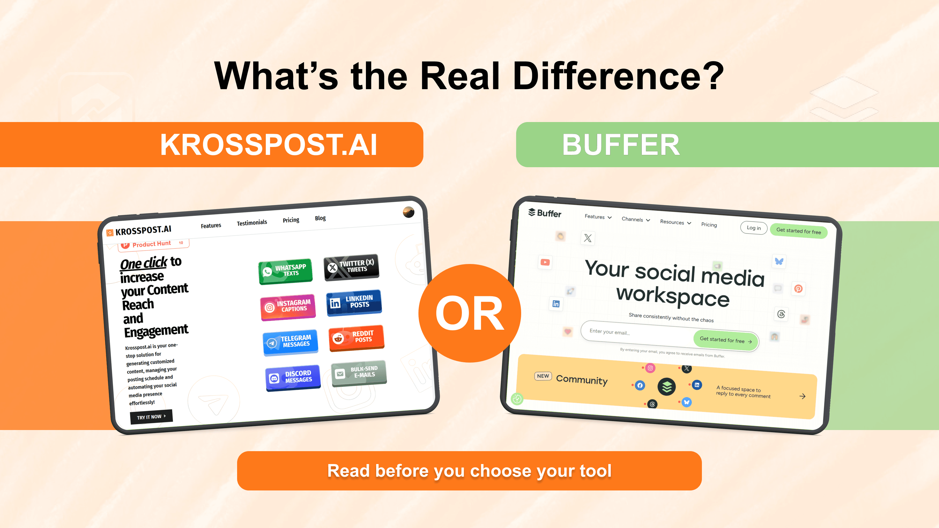 Krosspost AI vs Buffer: Why Smart Creators are Moving Beyond Simple Scheduling
