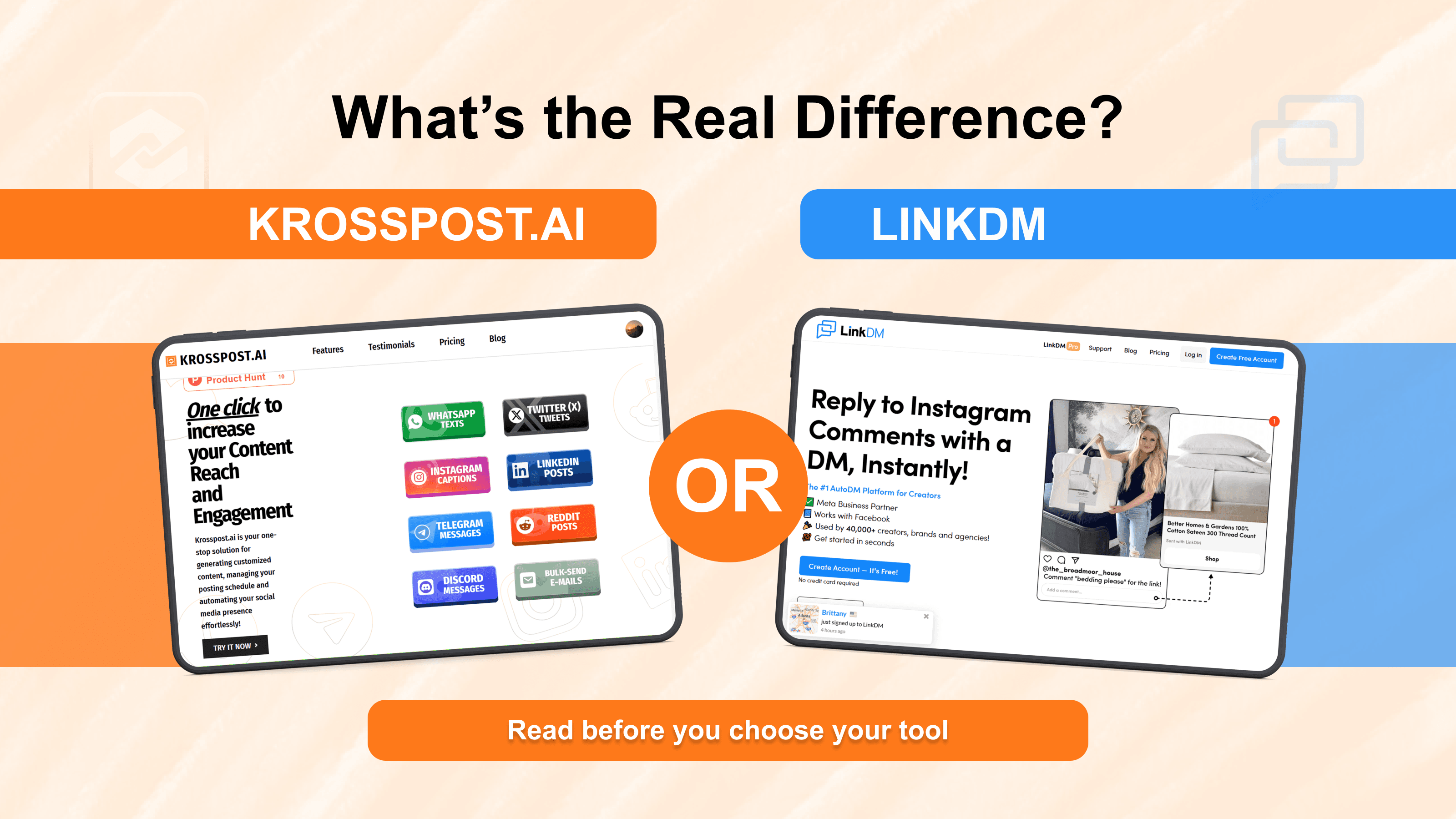 Krosspost AI vs. LinkDM: Why Instagram-Only Automation Isn’t Enough in 2026